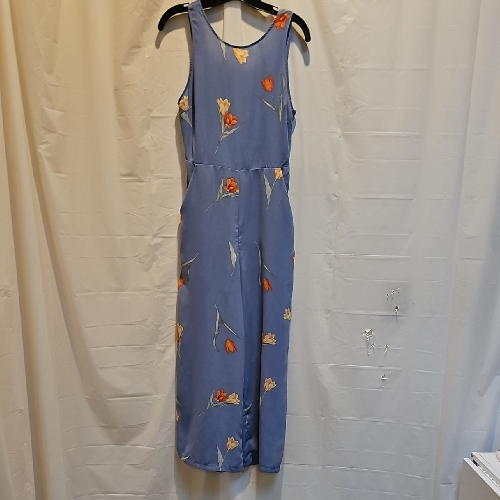 Lush Blue Floral Dress